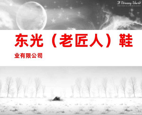 东光（老匠人）鞋业有限公司