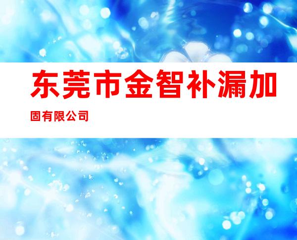 东莞市金智补漏加固有限公司