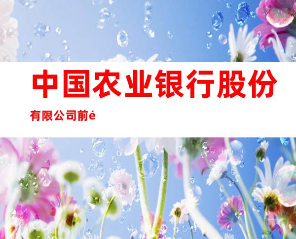 中国农业银行股份有限公司前郭新庙分理处
