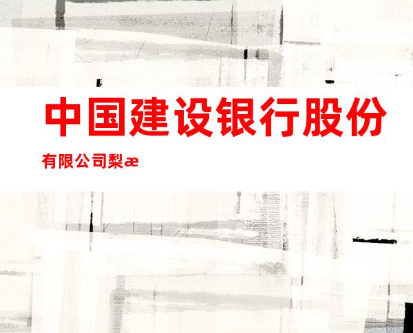 中国建设银行股份有限公司梨树支行