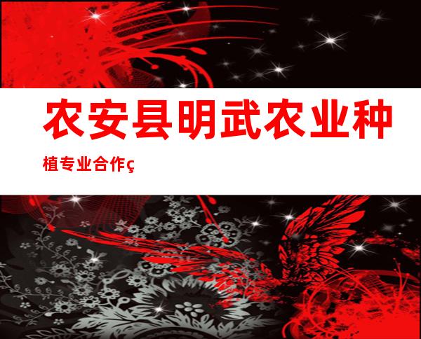 农安县明武农业种植专业合作社
