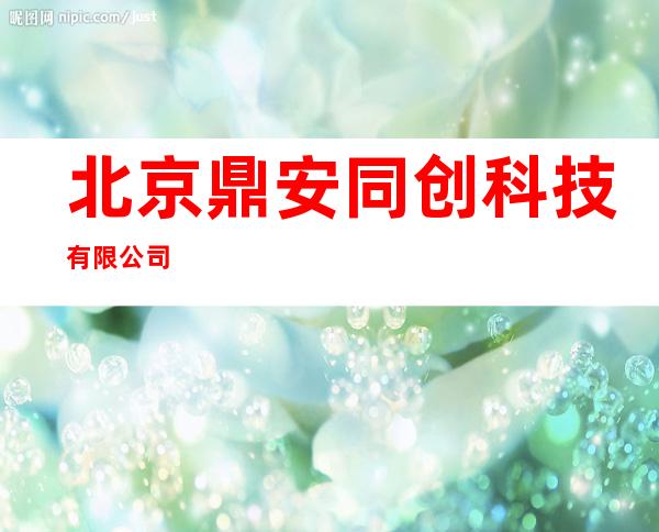 北京鼎安同创科技有限公司