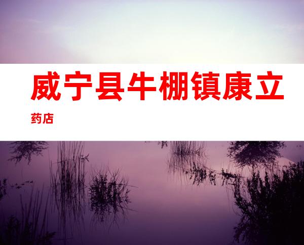 威宁县牛棚镇康立药店