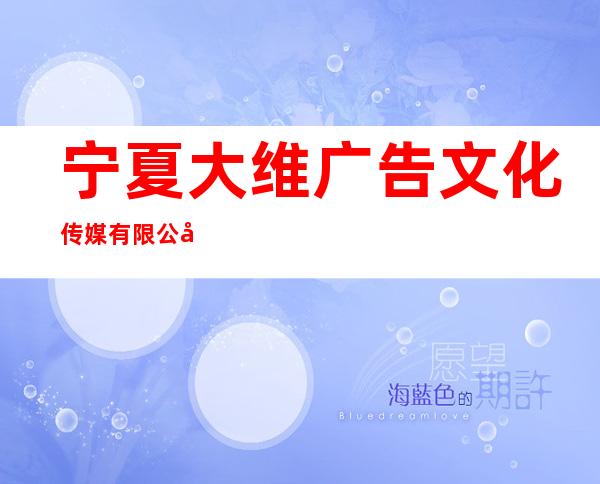 宁夏大维广告文化传媒有限公司