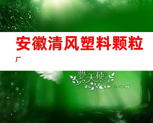 安徽清风塑料颗粒厂