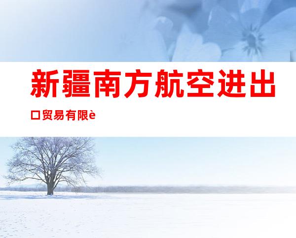 新疆南方航空进出口贸易有限责任公司