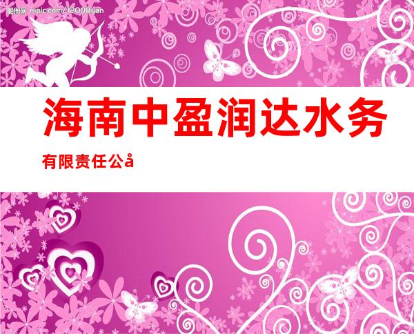 海南中盈润达水务有限责任公司