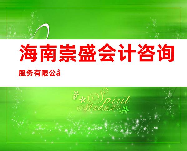 海南崇盛会计咨询服务有限公司