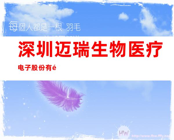 深圳迈瑞生物医疗电子股份有限公司