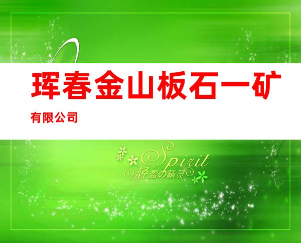 珲春金山板石一矿有限公司