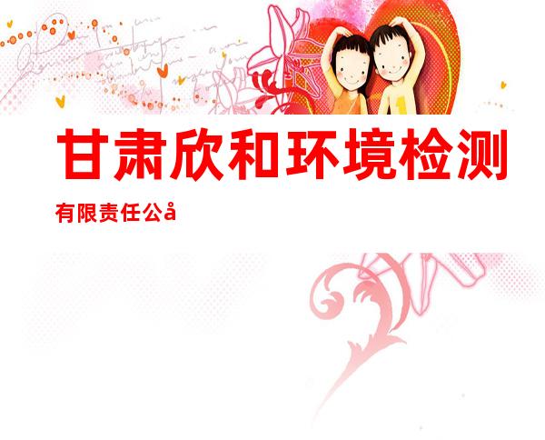 甘肃欣和环境检测有限责任公司