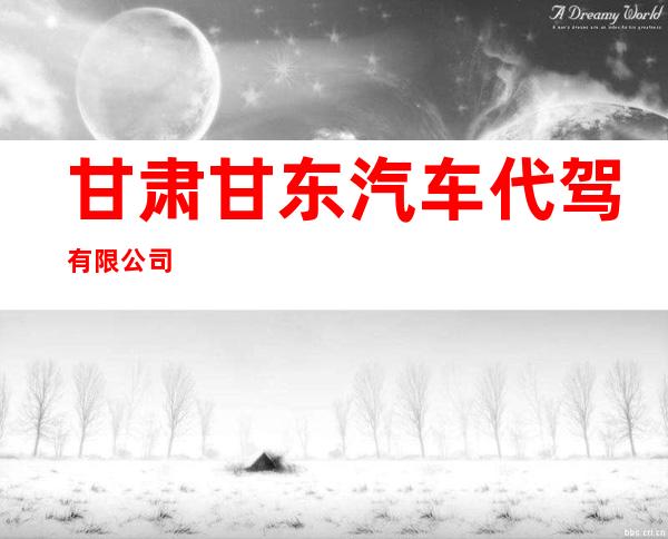 甘肃甘东汽车代驾有限公司