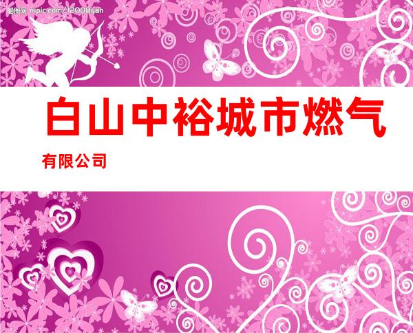 白山中裕城市燃气有限公司