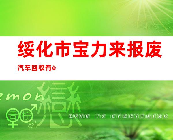 绥化市宝力来报废汽车回收有限公司肇东分公司