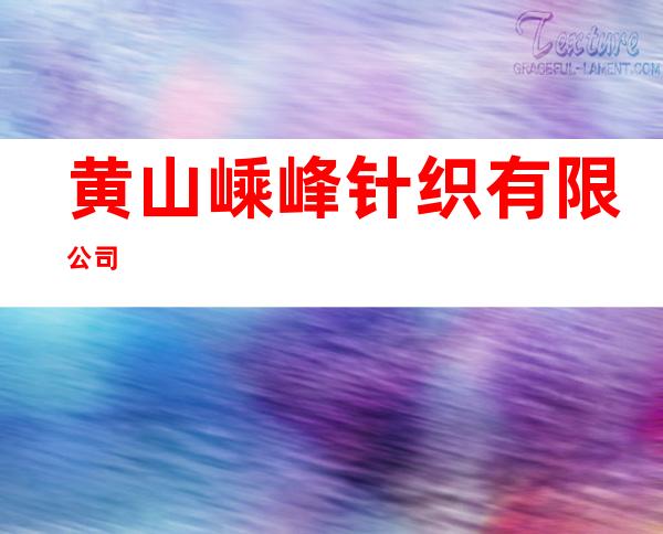 黄山嵊峰针织有限公司